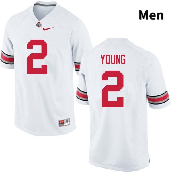 Men's Ohio State Buckeyes #2 Chase Young White Authentic College Stitched Football Jersey 23WB044SA